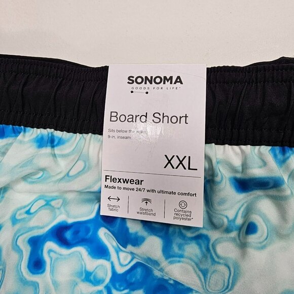 Sonoma Board Short NWT Swim Trunks Men's Size XXL Flexwear 4-Pocket Water Ripple - Picture 6 of 7